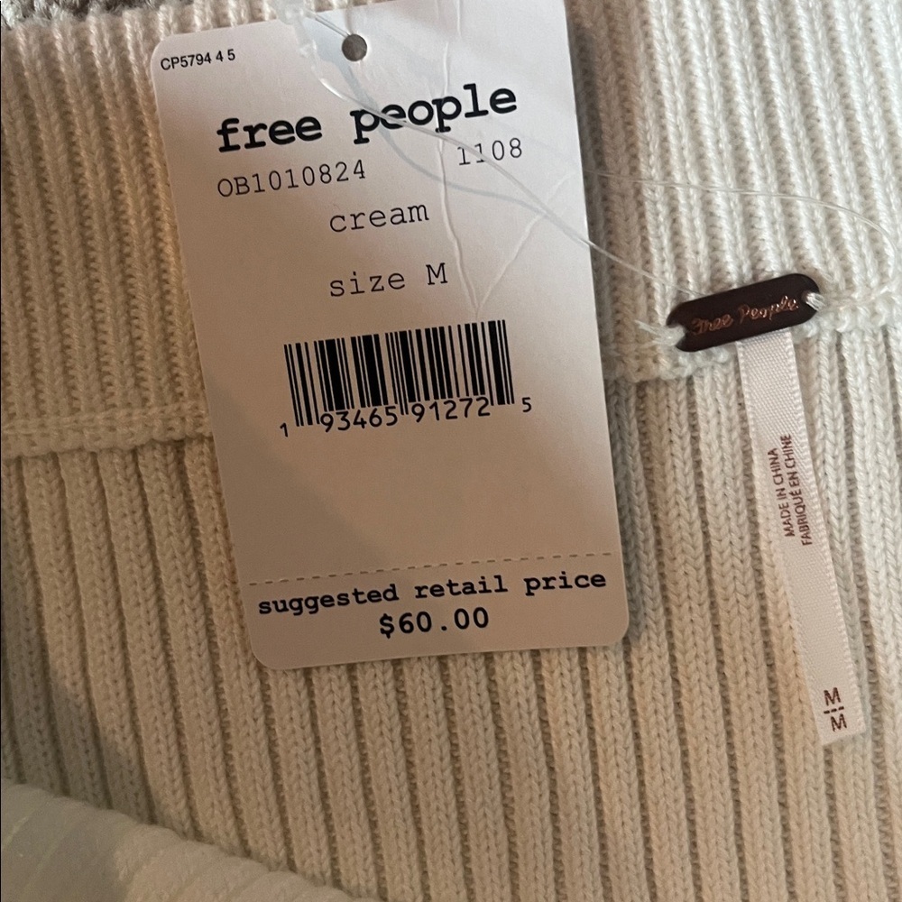 FREE PEOPLE Ivory Knit Skirt Size Small NWT - Picture 5 of 8